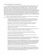 Cautionary Note Regarding Forward-Looking Statements